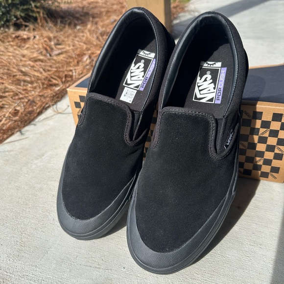 Vans Black Athletic Slip-On Shoes - Picture 3 of 5